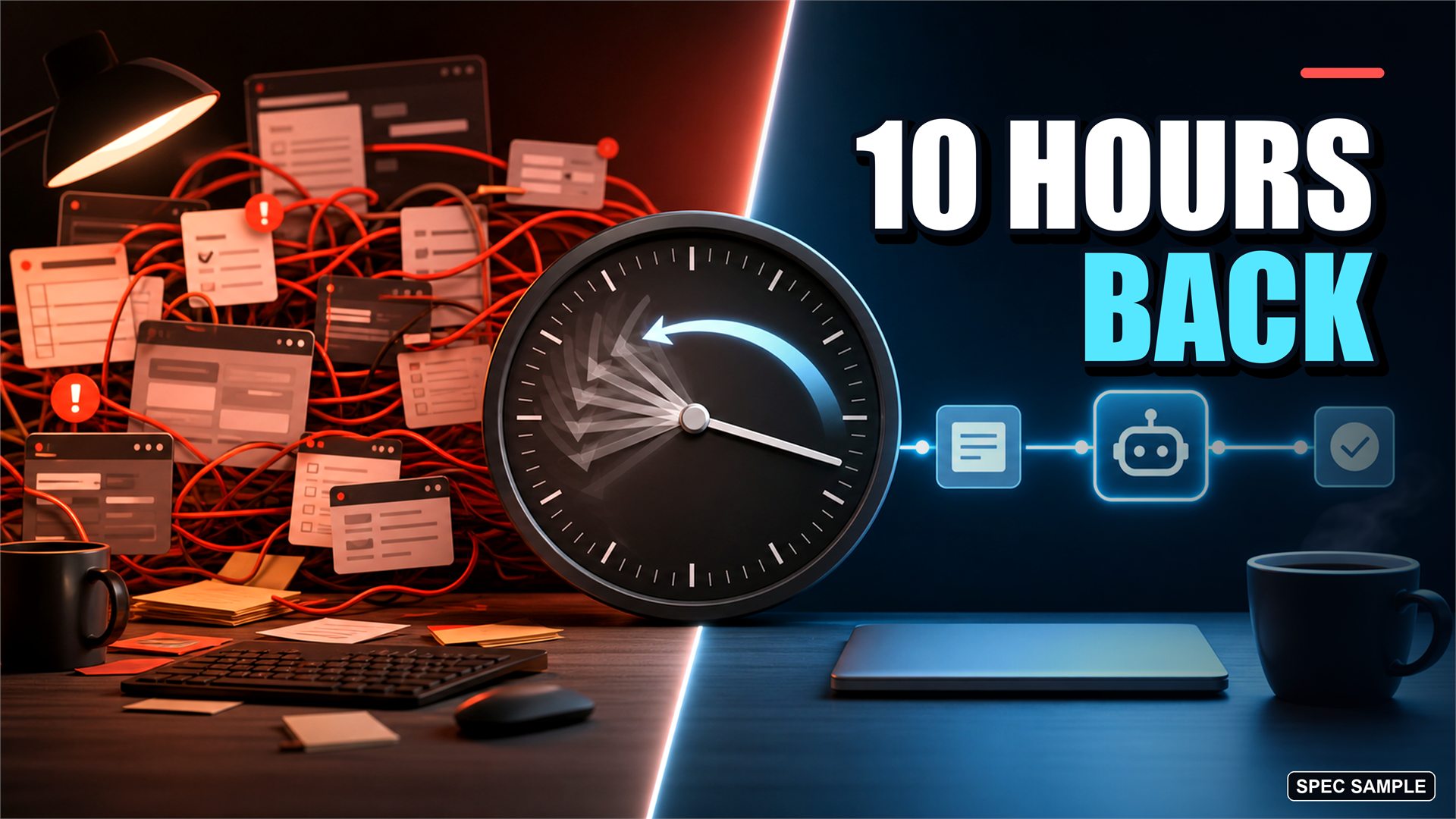 AI workflow thumbnail focused on contrast