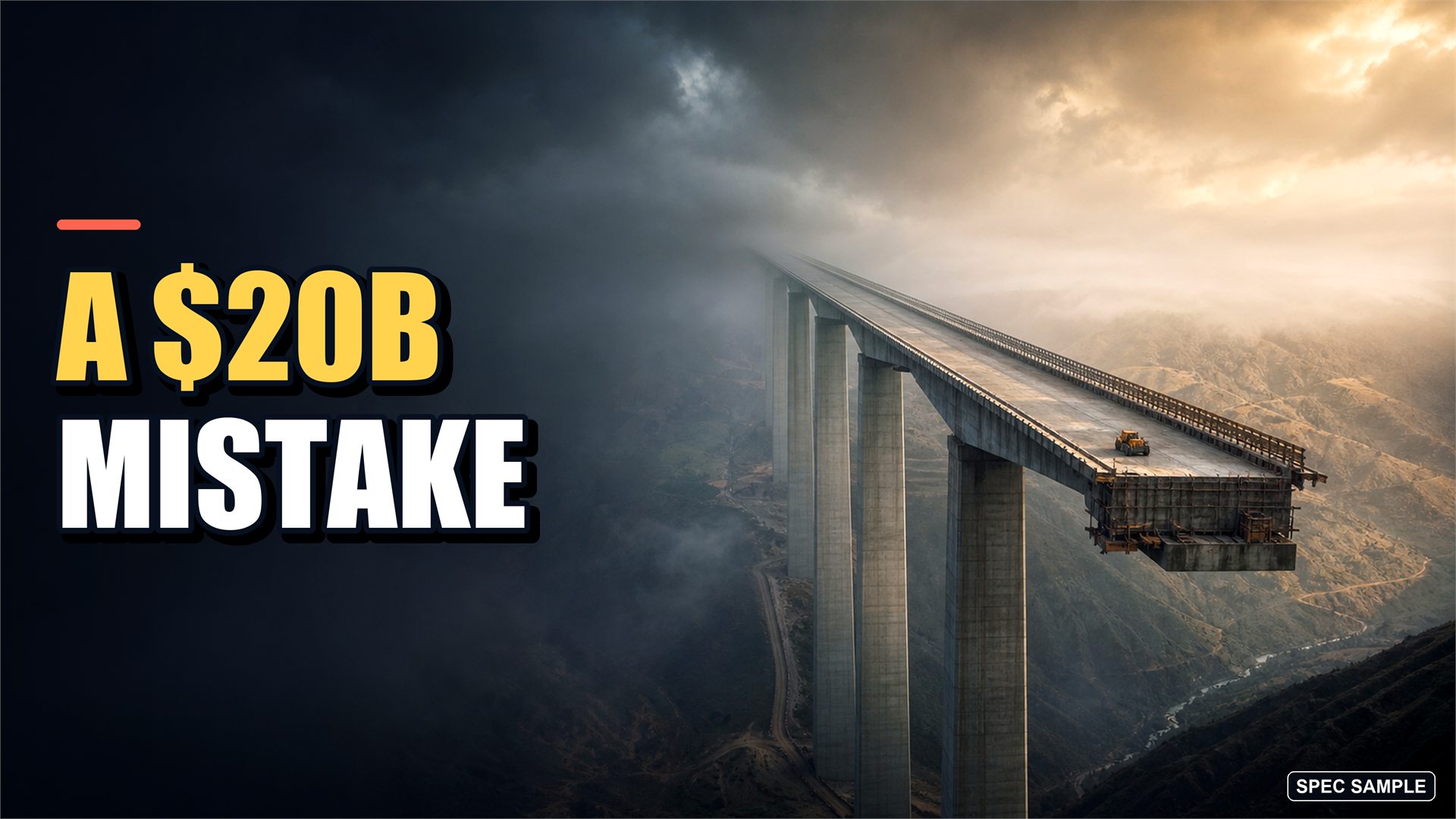 Megaproject thumbnail focused on cost