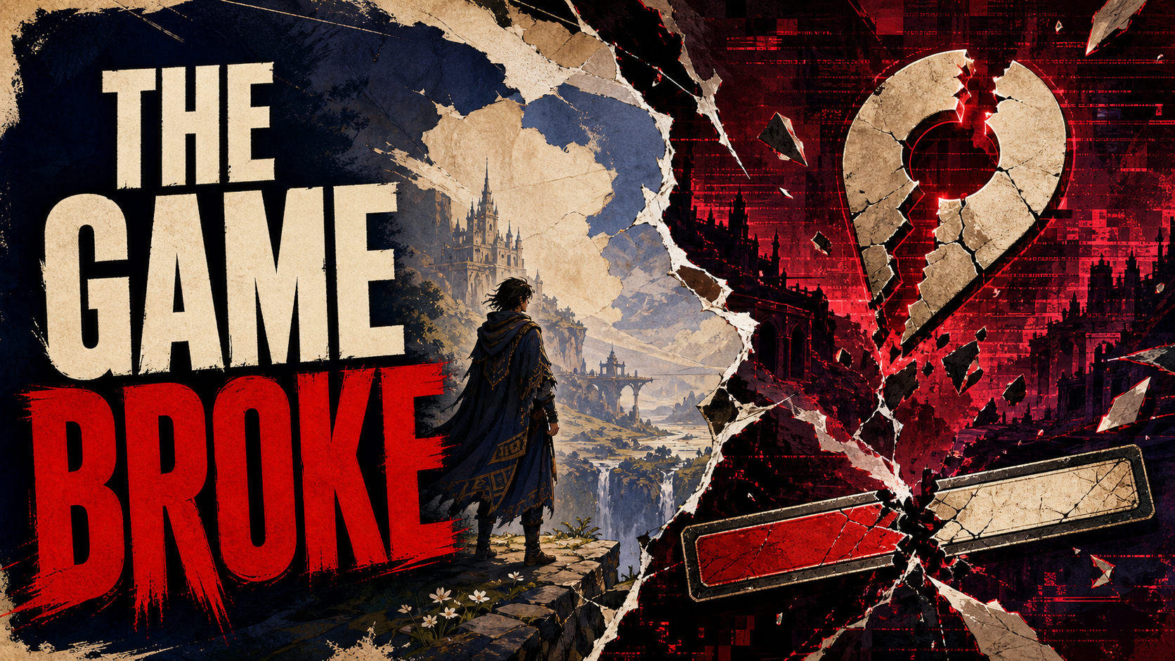 Gaming thumbnail with the words The Game Broke